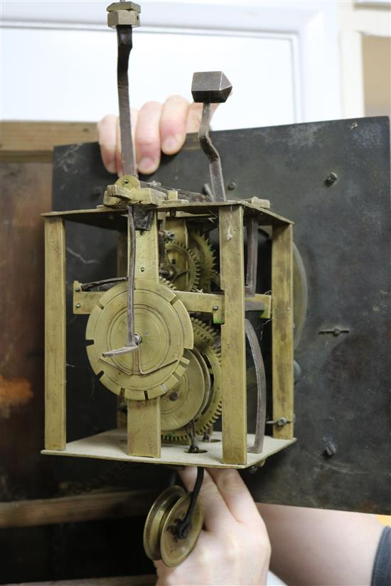 Joseph Thompson of Cirencester. A mid 18th century oak 30 hour longcase clock H.192cm